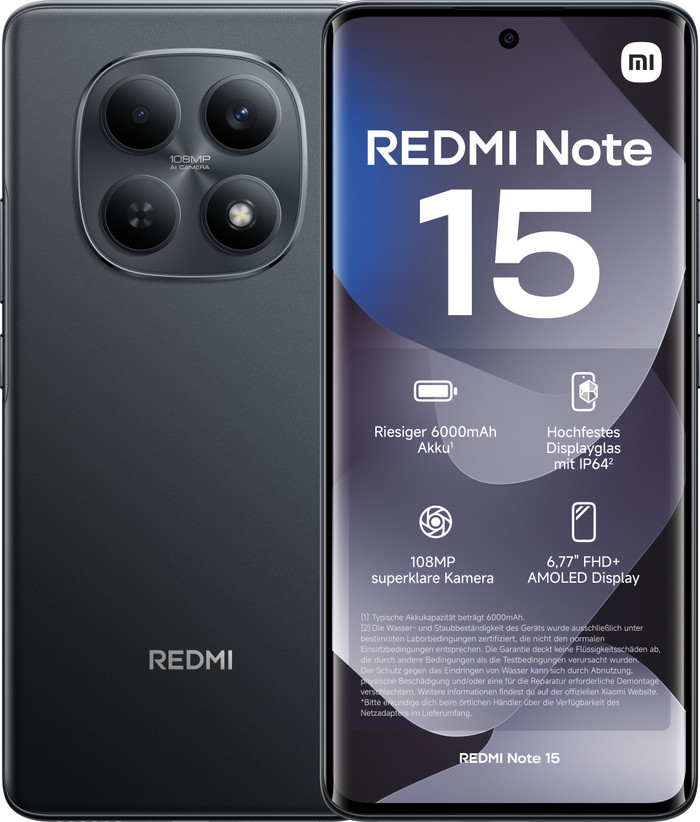 Redmi Note 15 128GB Schwarz 4G Main Image