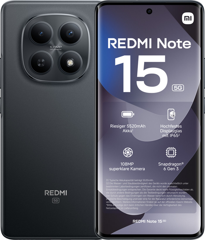 Redmi Note 15 128GB Schwarz 5G Main Image