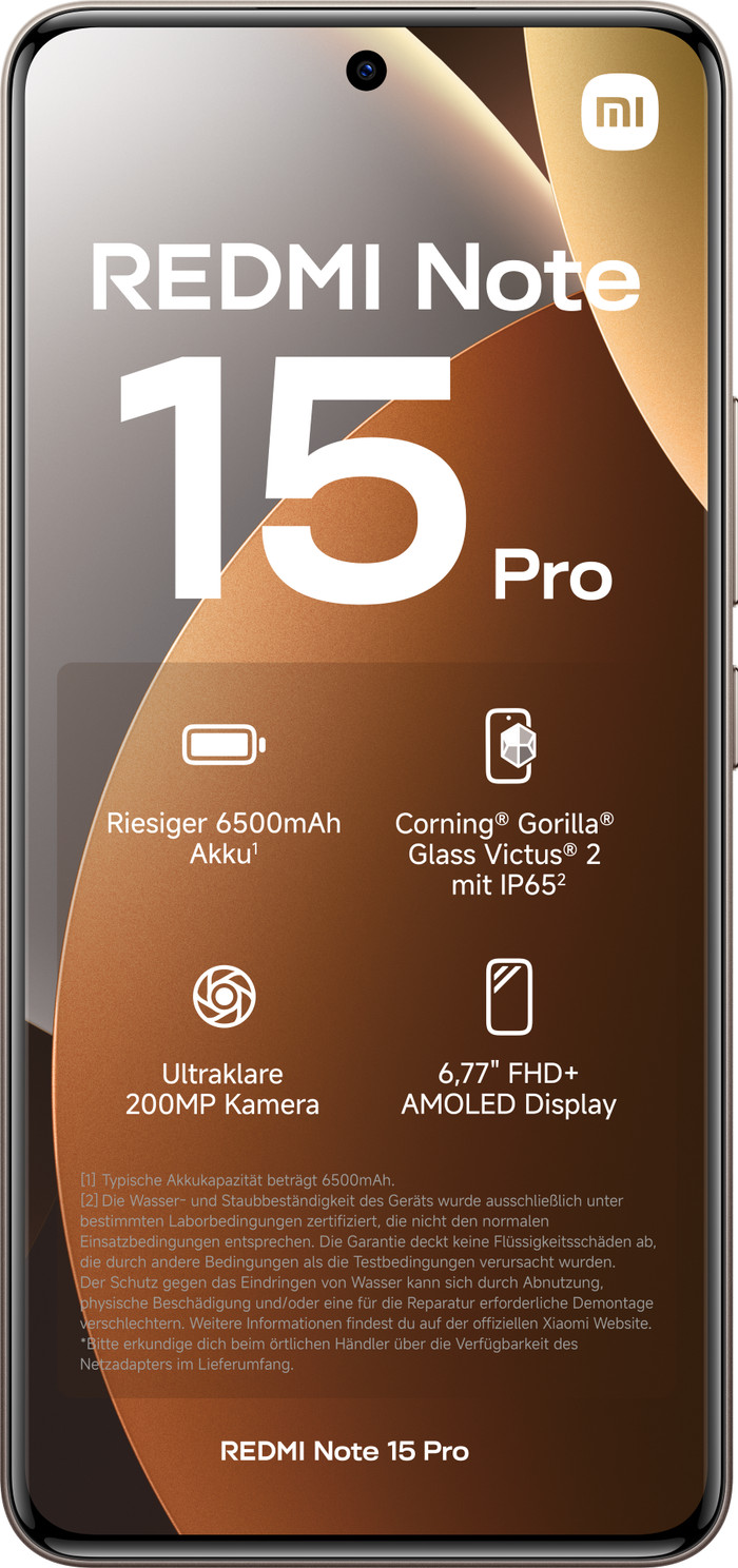 Redmi Note 15 Pro 256GB Gold 4G vorne
