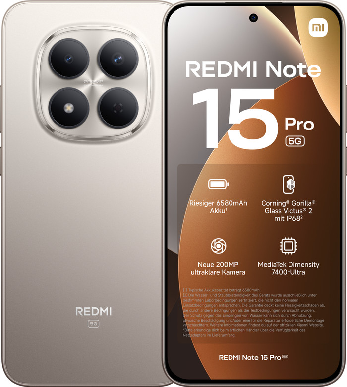 Redmi Note 15 Pro 256GB Gold 5G Main Image
