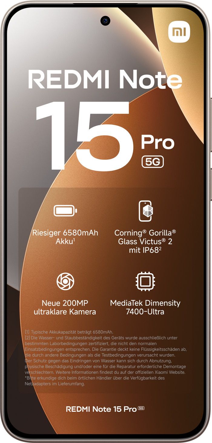 Redmi Note 15 Pro 256GB Gold 5G vorne
