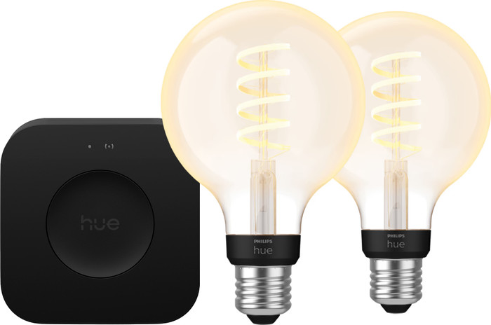 Philips Hue Filament White Ambiance Globe Doppelpack + Bridge Pro Main Image