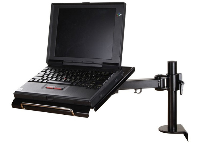 Neomounts NOTEBOOK-D100 Laptop-Schreibtischhalterung Schwarz vorne