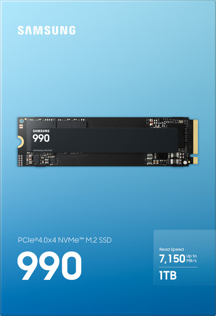 Samsung 990 PCIe 4.0 NVMe M.2 SSD 1 TB verpackung