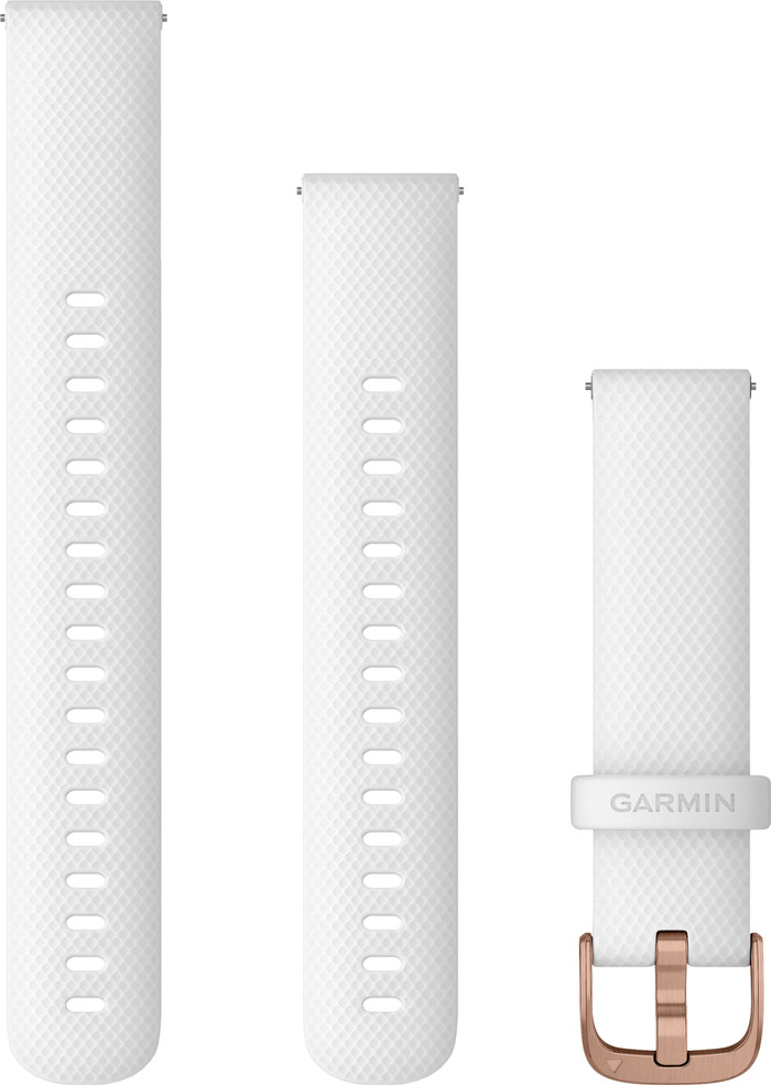 Garmin Silikonarmband Weiß/Roségold 18 mm Main Image