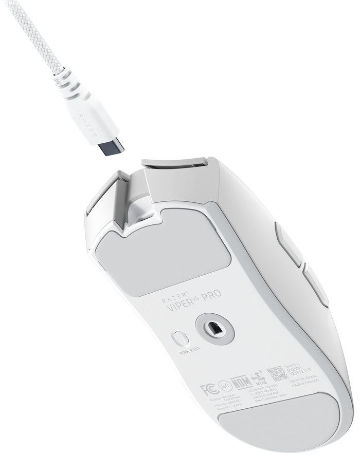 Razer Viper V4 Pro Wireless Gaming Mouse White bottom
