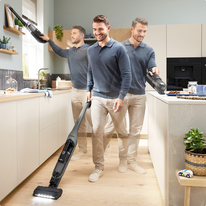 Bosch Series 4 Flexxo 28Vmax BHH4GN28 Grey produkt in gebrauch