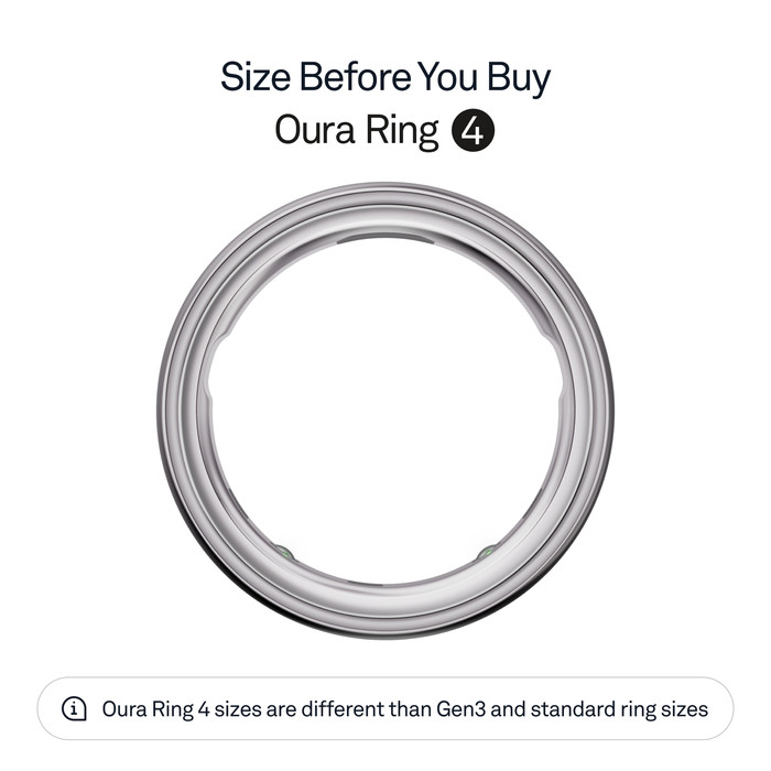 Oura Ring 4 Size 9 Silver visual supplier