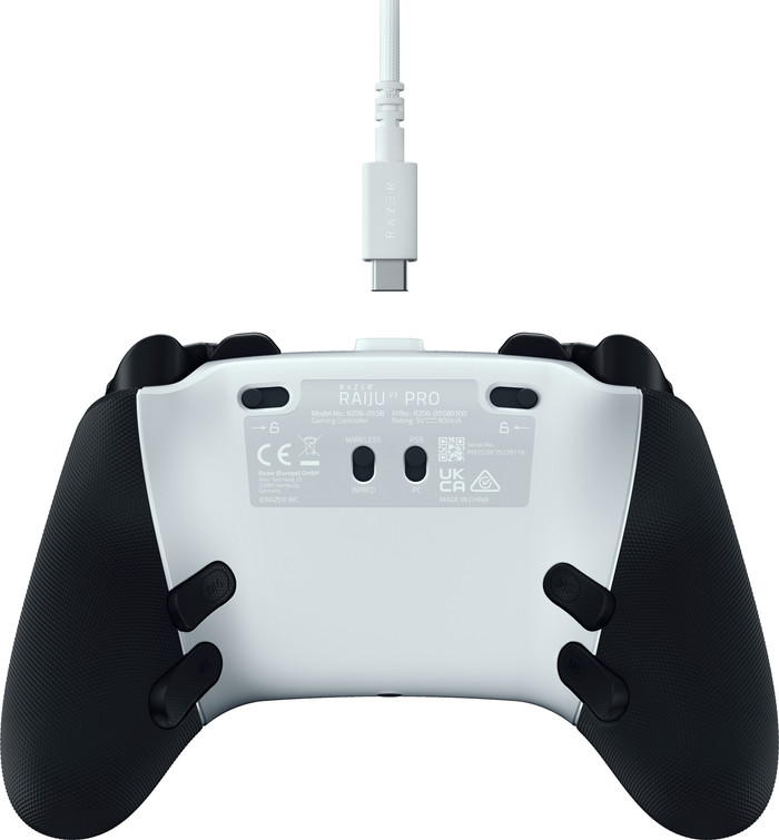 Razer Raiju V3 Pro Weiß rückseite