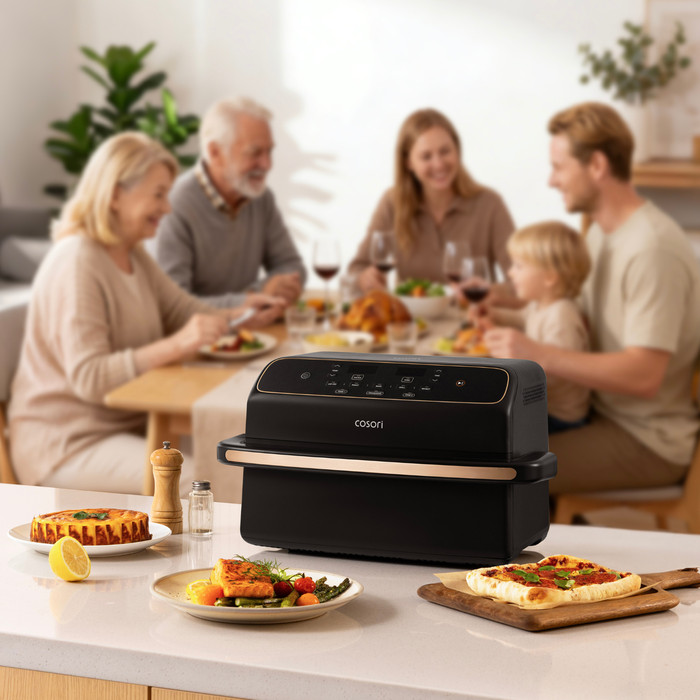 Cosori Dual Blaze Twinfry Compact produkt in gebrauch