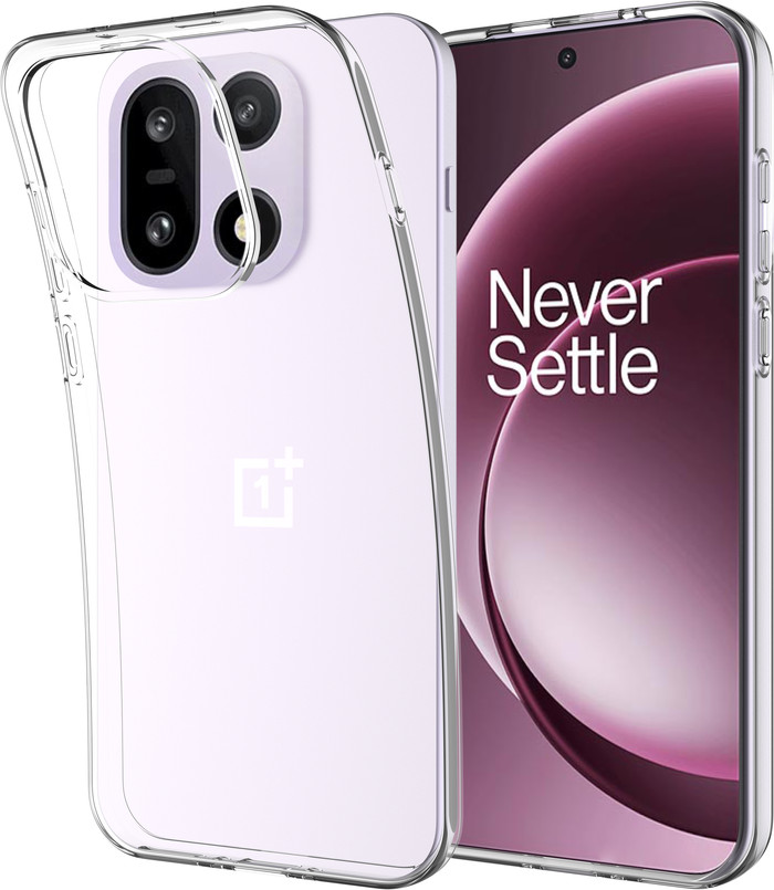 Just in Case Soft Design OnePlus 15 Back Cover Transparent left side