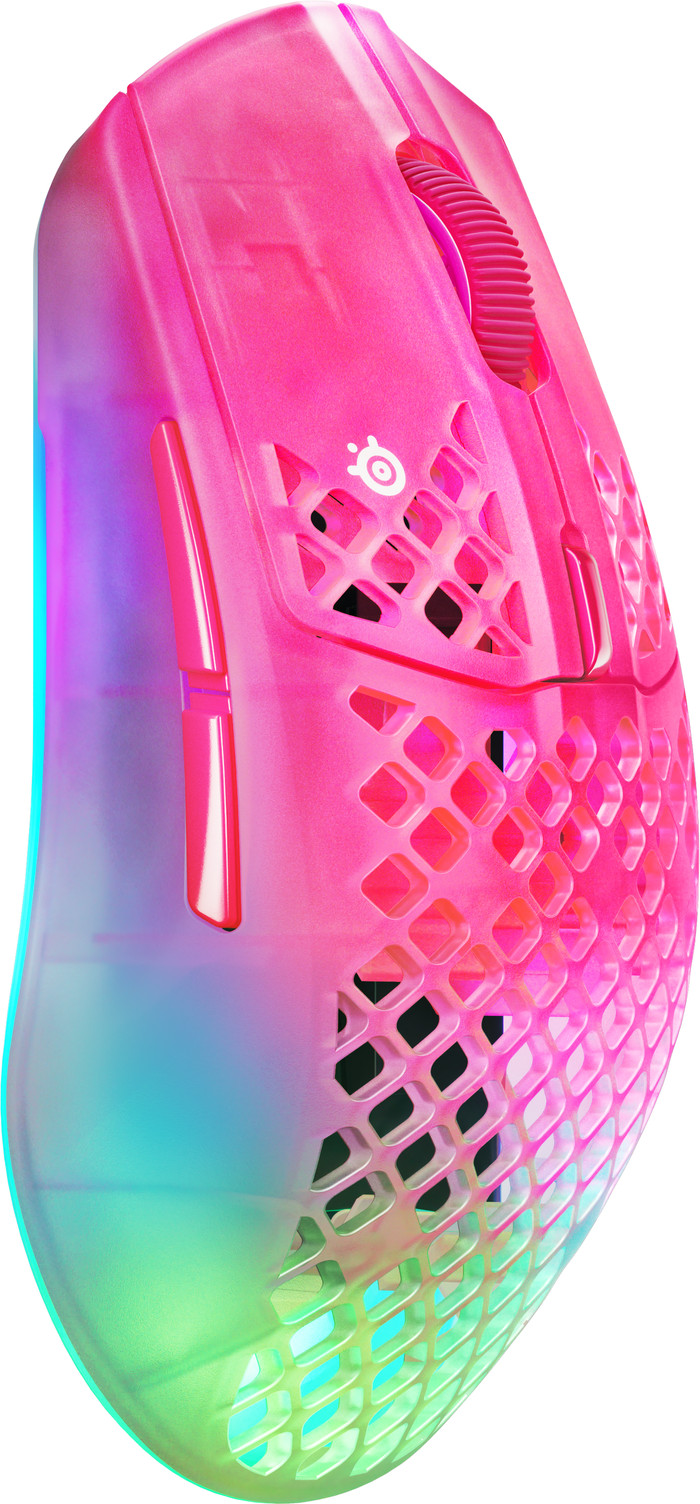 SteelSeries Aerox 3 Gen 2 Kabellose Gaming-Maus Magenta linke seite