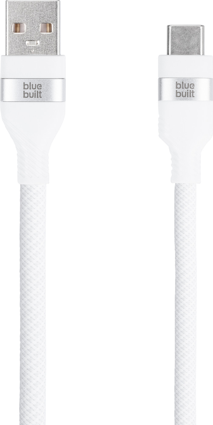 BlueBuilt USB-A-auf-USB-C-Kabel 1,5 m Nylon Weiß Main Image