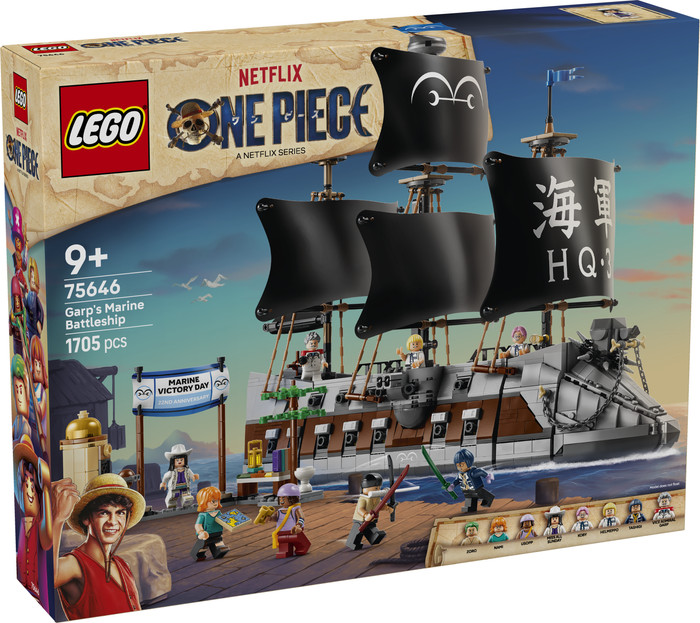 LEGO One Piece Garps Marineschlachtschiff 75646 verpackung