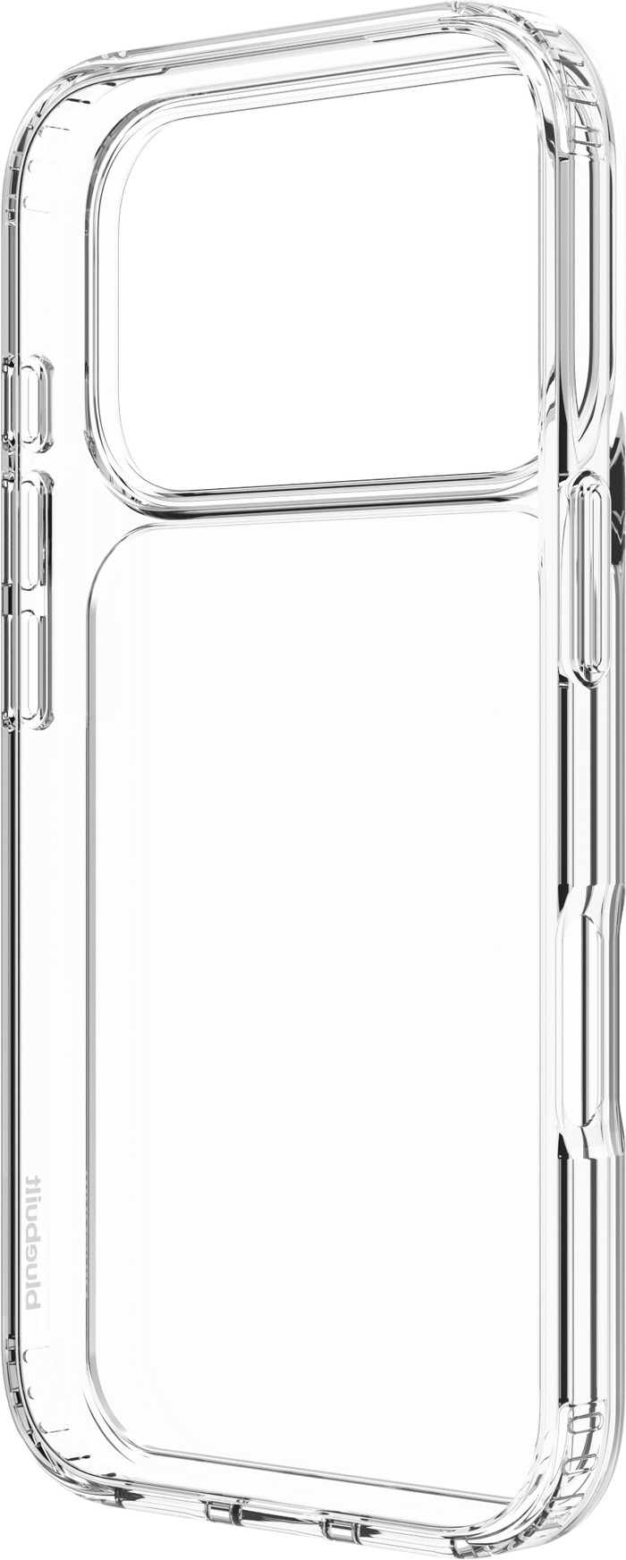 BlueBuilt Protective Cover iPhone 17 Pro Transparent + Privacy Displayschutz Doppelpack linke seite