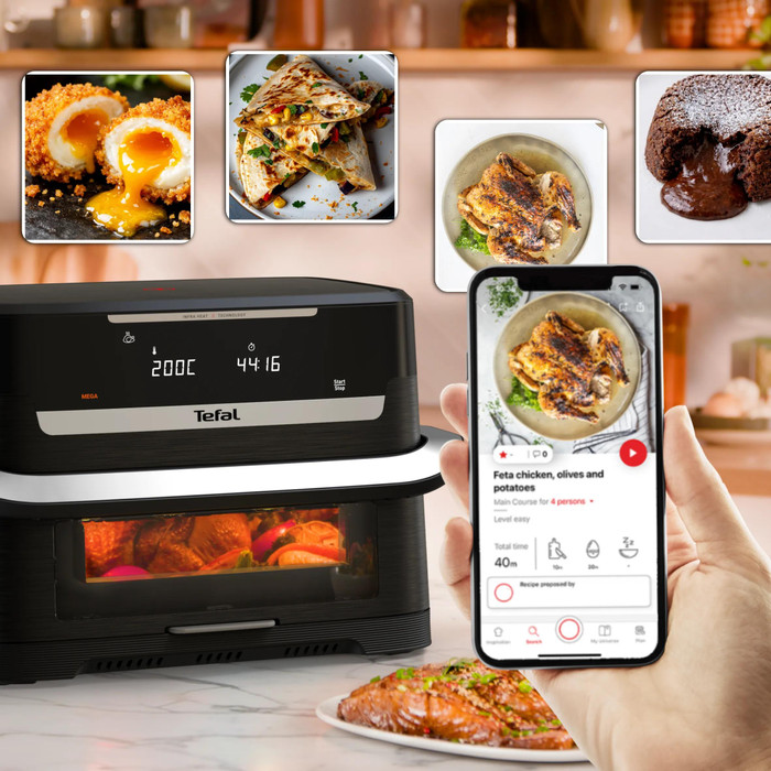Tefal Ever Fry Dual Flex EY9288 product in use