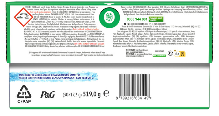 Ariel 3in1 Pods Colour - 26 Stück rückseite