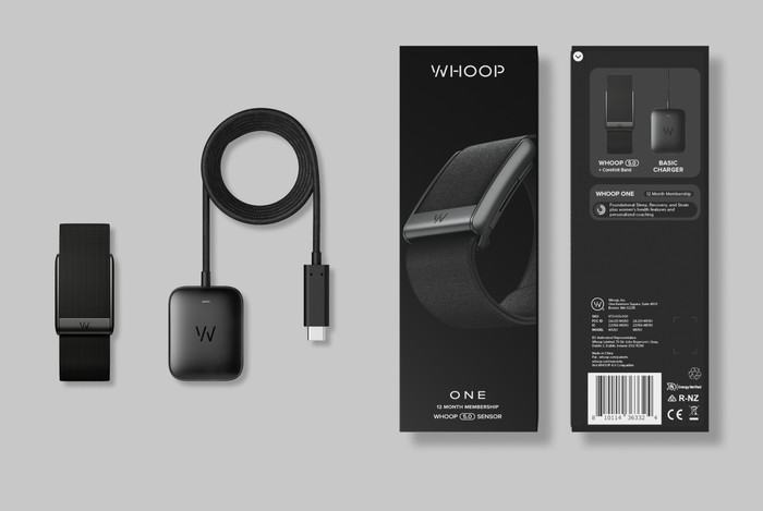 WHOOP 5.0 One Schwarz verpackung