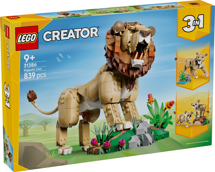 LEGO Creator 3-in-1-Sets Wilde Tiere: Majestätischer Löwe 31386 verpackung