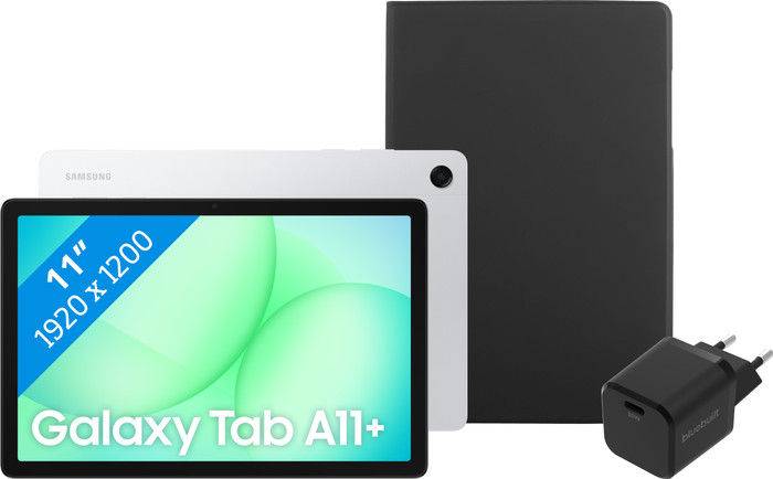 Samsung Galaxy Tab A11 11 Zoll 256GB Wi-Fi Silber + Basis Zubehörset Main Image