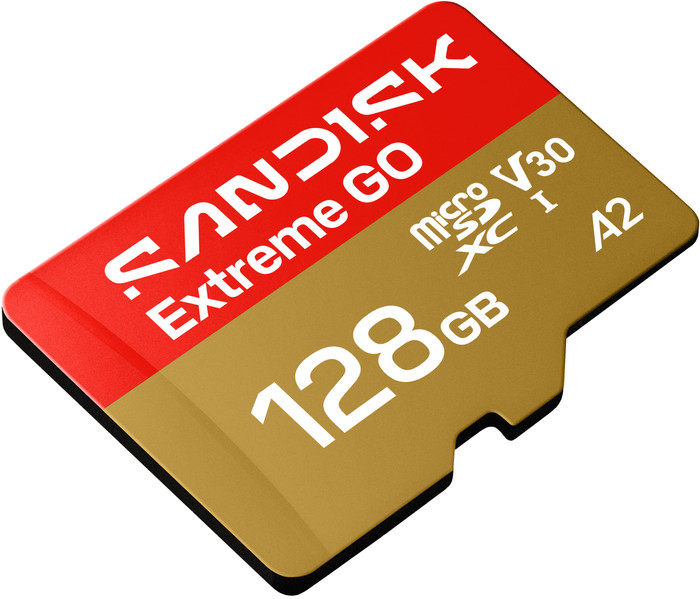 SANDISK Extreme GO microSDXC 128GB 240 MB/s oberseite