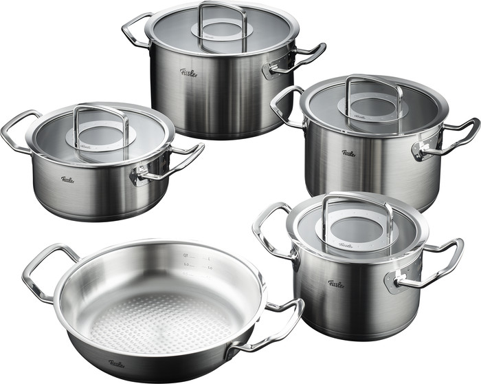 Fissler Original-Profi Collection Topf- und Pfannenset mit Glasdeckeln 5-teilig + Servierpfanne 24 cm Main Image