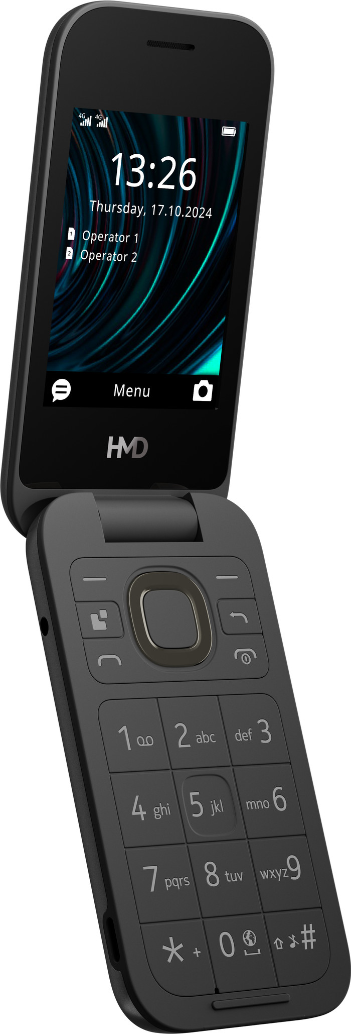 HMD 2660 Flip 128MB Schwarz vorne