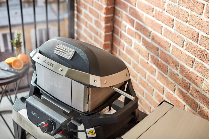 Weber Rotisserie Pulse product in use