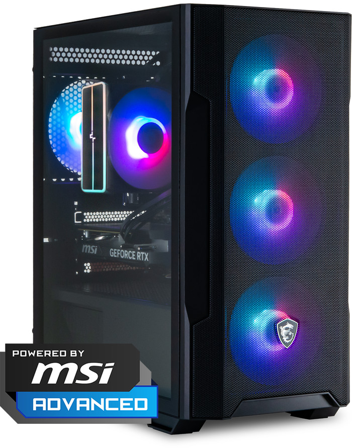 Powered by MSI Velocity 2.0 - AMD Ryzen 7 - 32GB/1TB SSD - RTX 5060 vorne