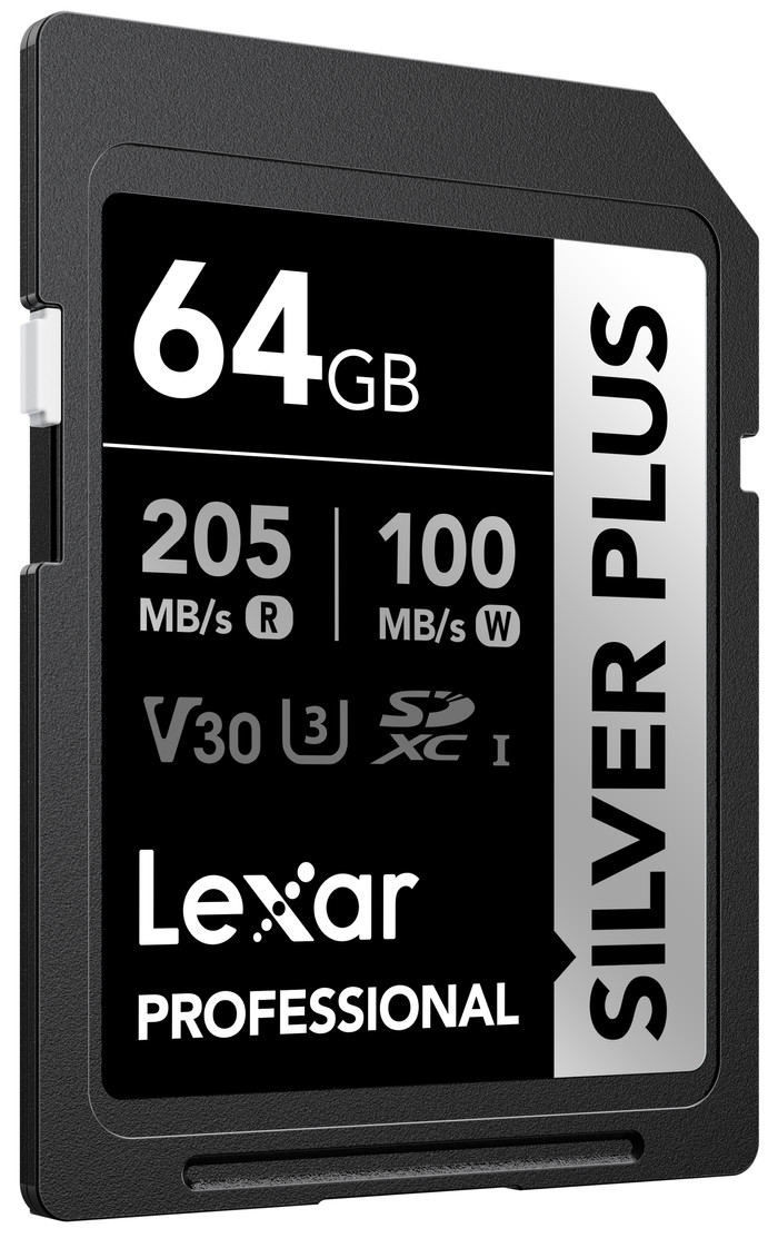Lexar Professional SDXC Silver Plus 64GB 100 MB/s rechte seite