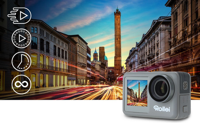 Rollei Action Camera 9S with Accessories product in use