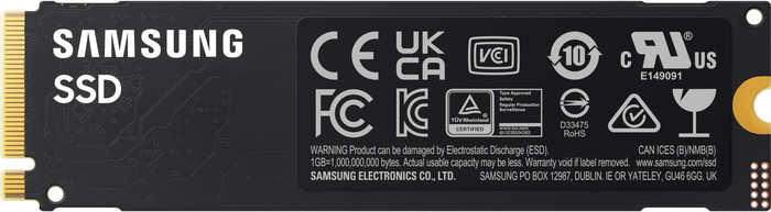 Samsung 990 PCIe 4.0 NVMe M.2 SSD 2 TB rückseite