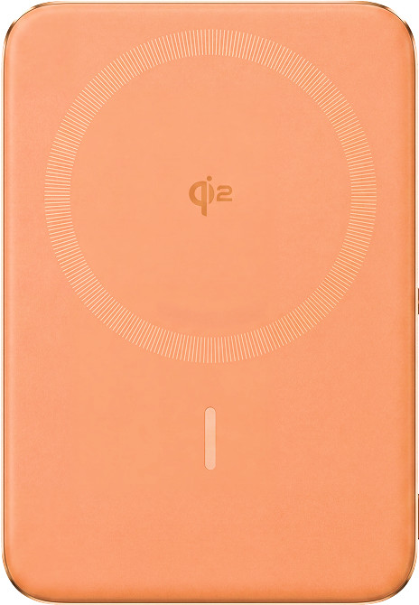 Anker Nano MagGo Wireless Powerbank mit MagSafe und Qi2 5.000 mAh Orange oberseite