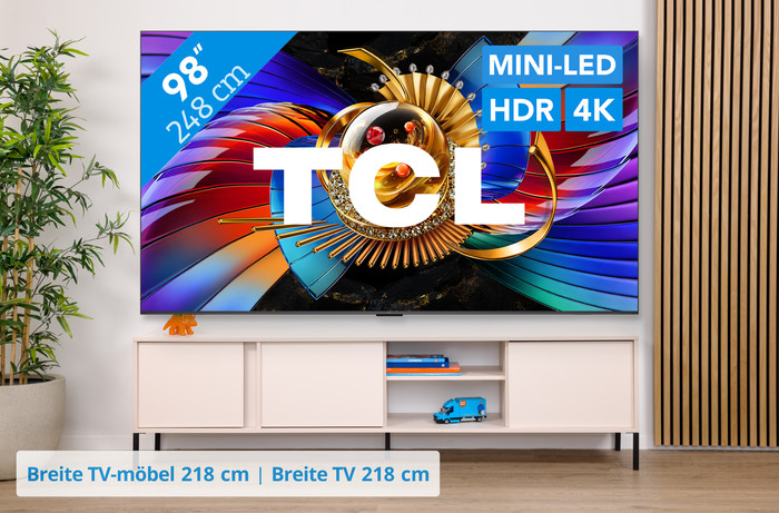 TCL SQD Mini-LED 98 Zoll 80L (2026) visuelles Coolblue 1