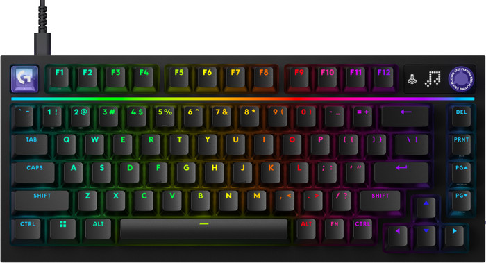 Logitech G316 X 75 Gaming-Tastatur Schwarz Qwertz oberseite