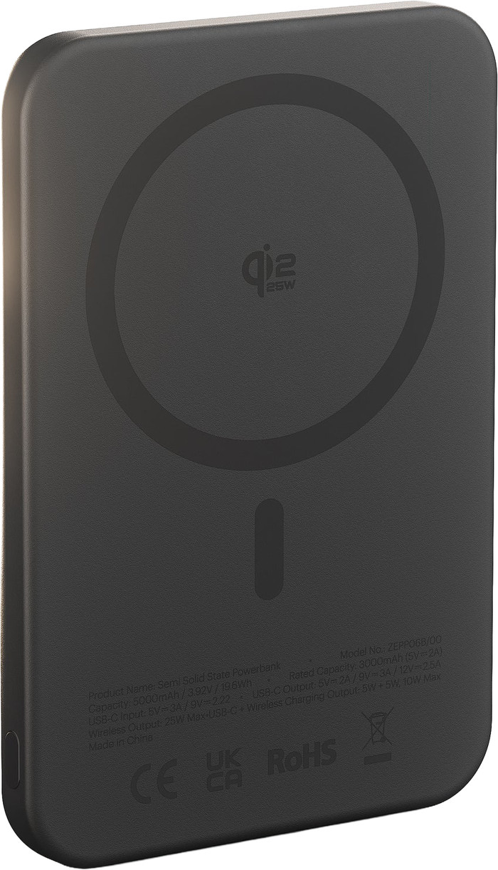 Zens Wireless Powerbank mit MagSafe und Qi2.2 5.000 mAh Schwarz Main Image