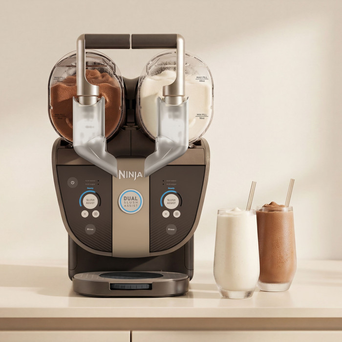 Ninja SLUSHi Twist Frozen Drink Maker Mokka FS702EUBR produkt in gebrauch