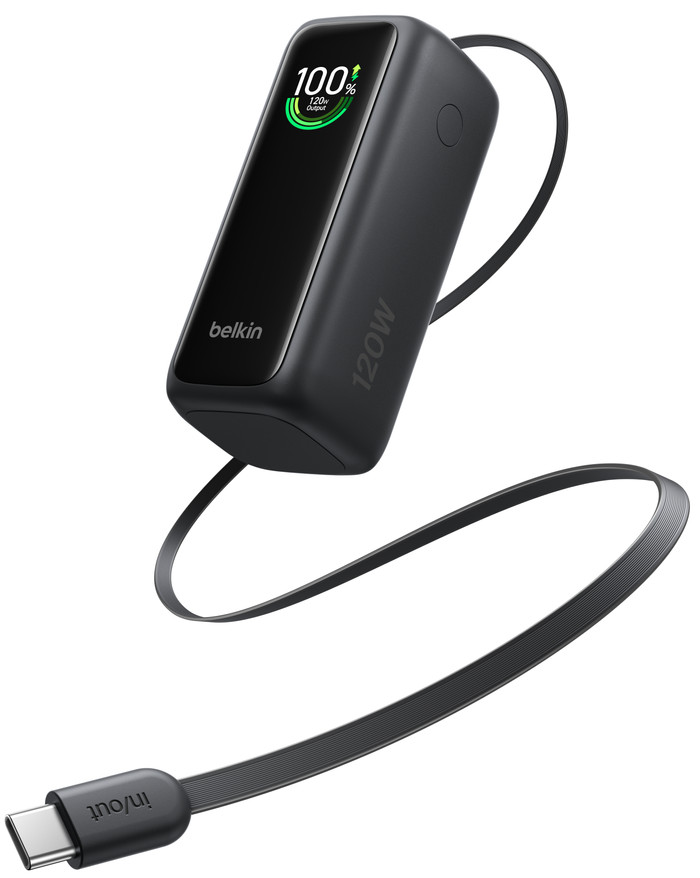Belkin Powerbank 22.000 mAh mit Schnellladefunktion 120 Watt Schwarz unten