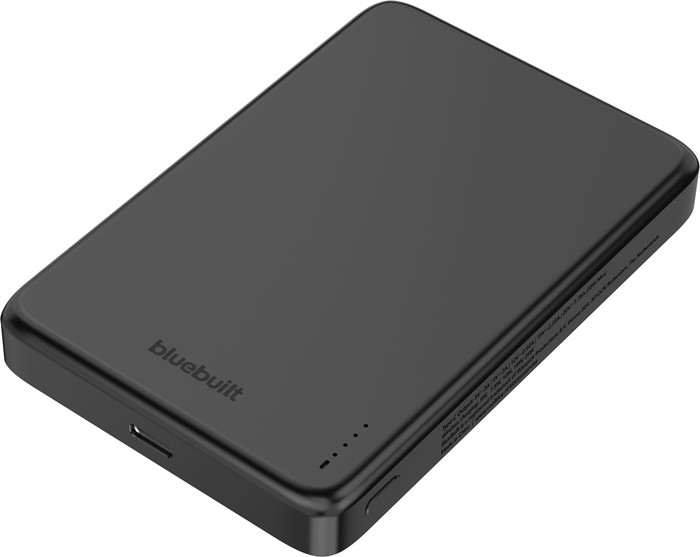 BlueBuilt Wireless Powerbank mit Qi2.2 und MagSafe 10.000 mAh mit Schnellladen 25 Watt Grau oberseite