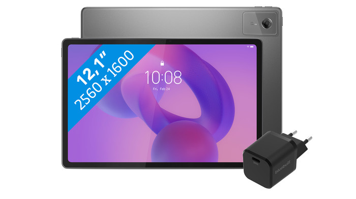 Lenovo Idea Tab Plus 12,1 Zoll 256GB WLAN Grau mit Stylus + BlueBuilt Ladegerät Main Image