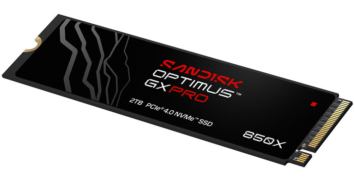 SANDISK Optimus GX PRO 850X 2TB Heatsink NVMe SSD front