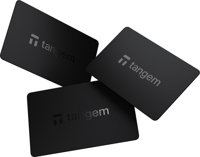 Tangem Wallet 2.0 - Secure Crypto Cold Wallet - 3 Card Set Classic Black front