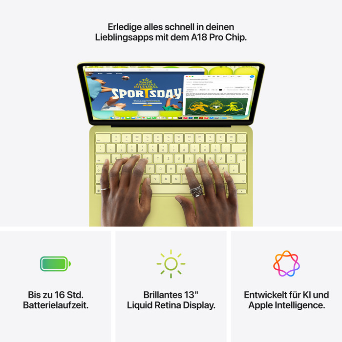 Apple MacBook Neo (2026) A18 Pro 512GB mit Touch ID Silber QWERTZ visueller lieferant