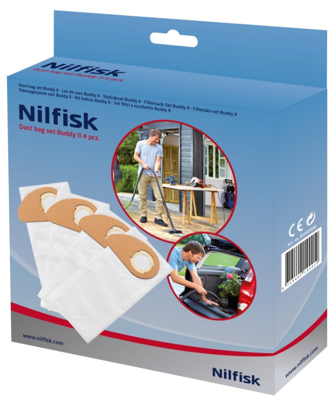 Nilfisk Staubbeutel für Buddy II (4x) verpackung