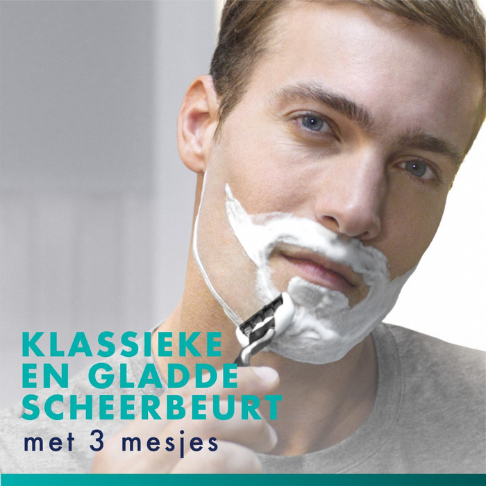 Gillette Mach3 + 3 Ersatzklingen produkt in gebrauch
