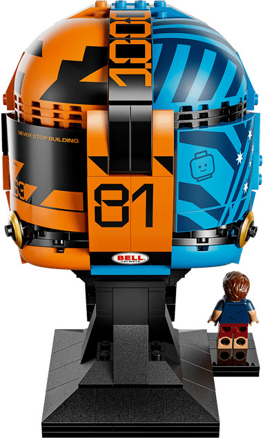 LEGO Editions McLaren Mastercard F1 Team Oscar Piastri Helm 43017 rückseite