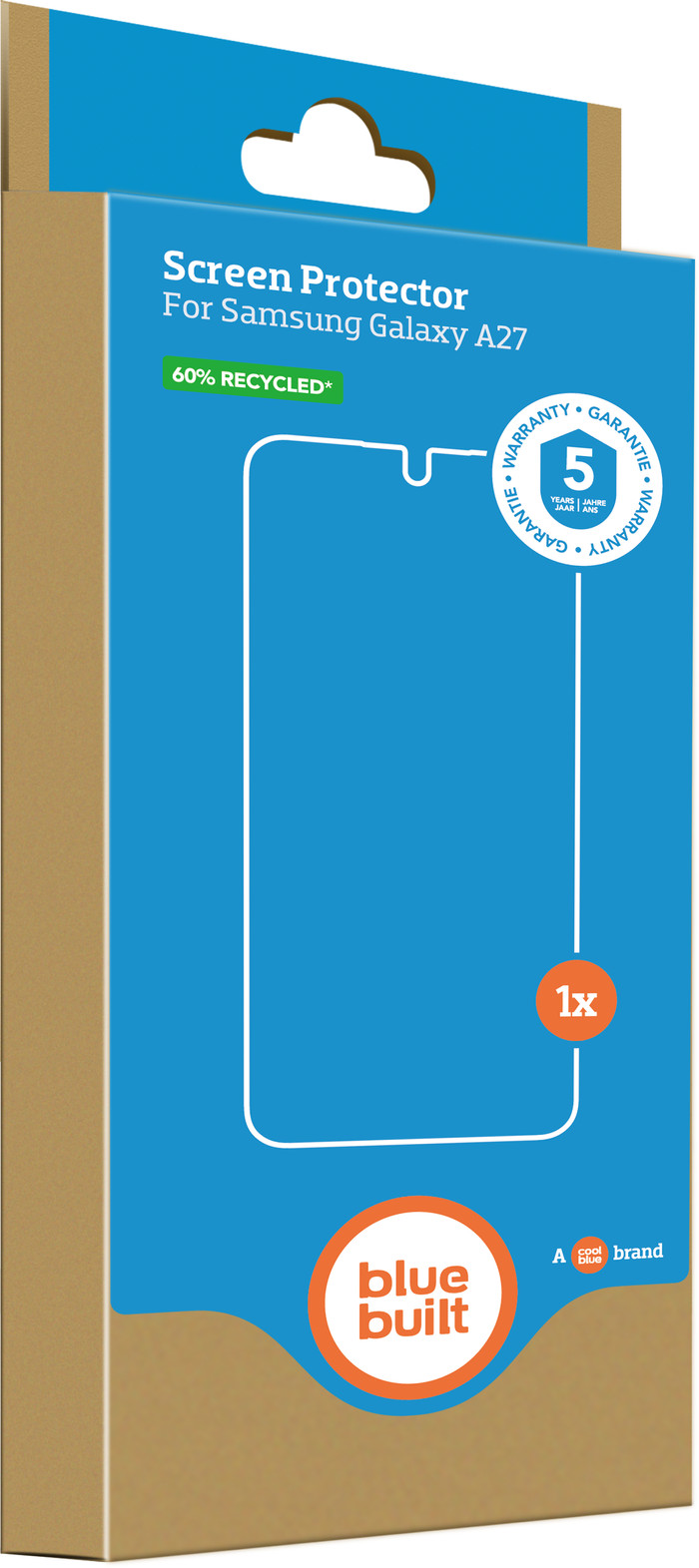 BlueBuilt Samsung Galaxy A27 Panzerglas verpackung