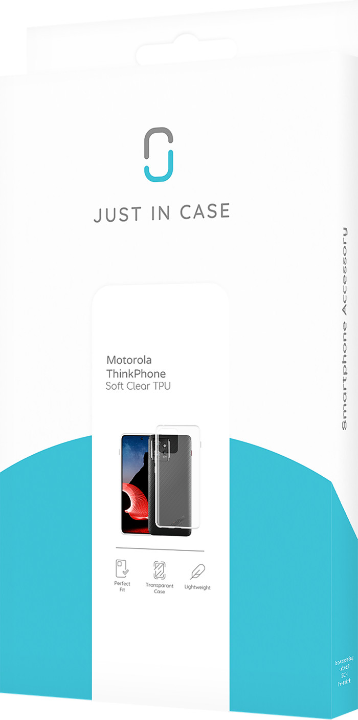 Just in Case Soft Design Motorola ThinkPhone Backcover Transparent verpackung