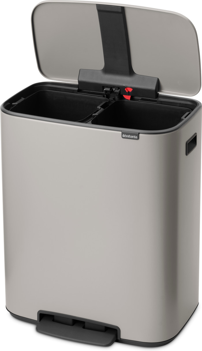 Brabantia Bo Treteimer 2 x 30 Liter Soft Grey detail