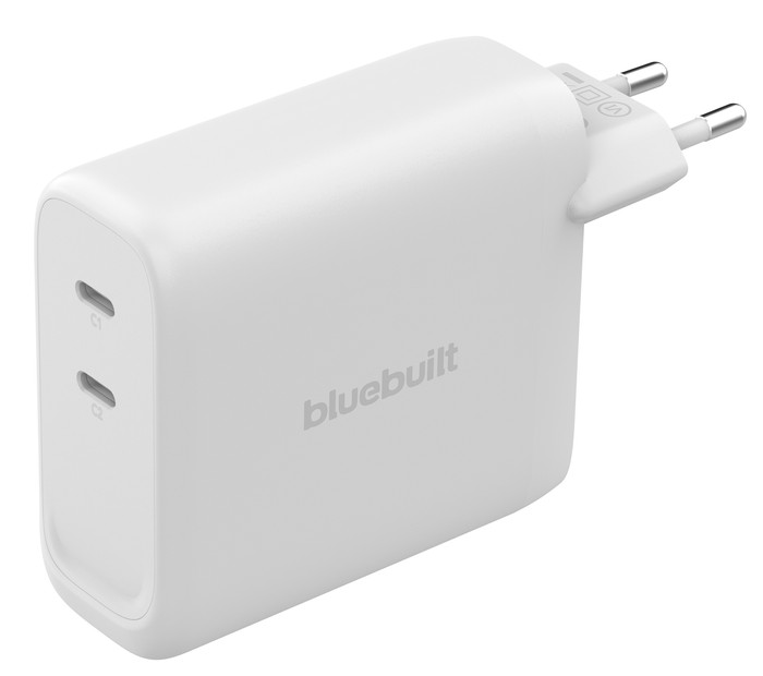 BlueBuilt 140-Watt-GaN-Ladegerät mit 2 USB-C-Ports Weiß Main Image